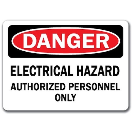 Signmission Safety Sign, 14 in Height, Plastic, Electrical Hazard 1 DS-Electrical Hazard 1